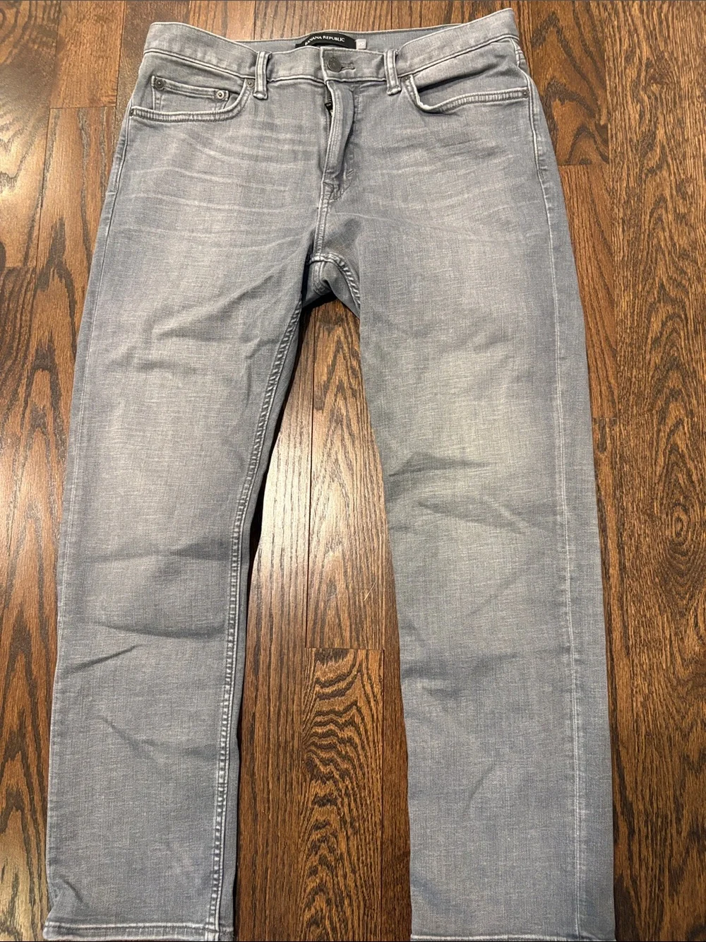 Banana Republic Men’s Light Gray Slim Straight Stretch Jeans Size 34/30